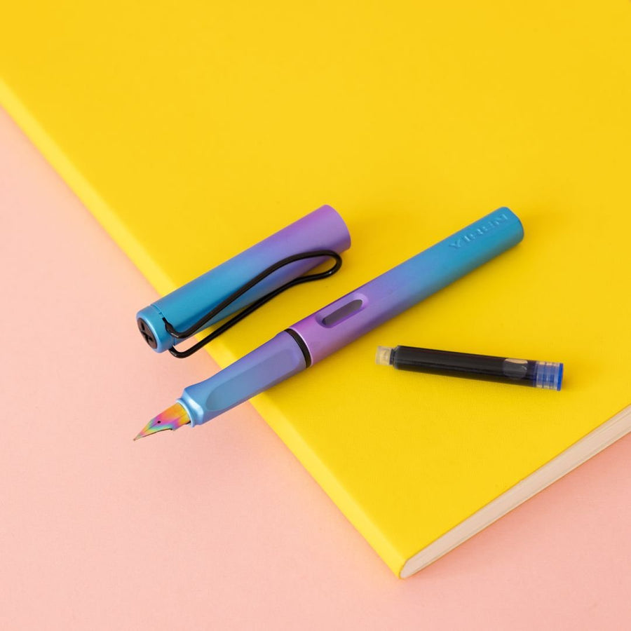 Ombre Fountain Pens EF nib and Converter - Purples/Blues - Under the Rowan Trees