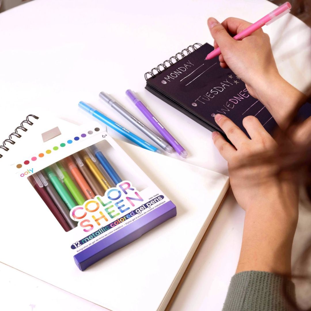 Ooly Colour Sheen Metallic Gel Pens - Set of 12 - Ooly