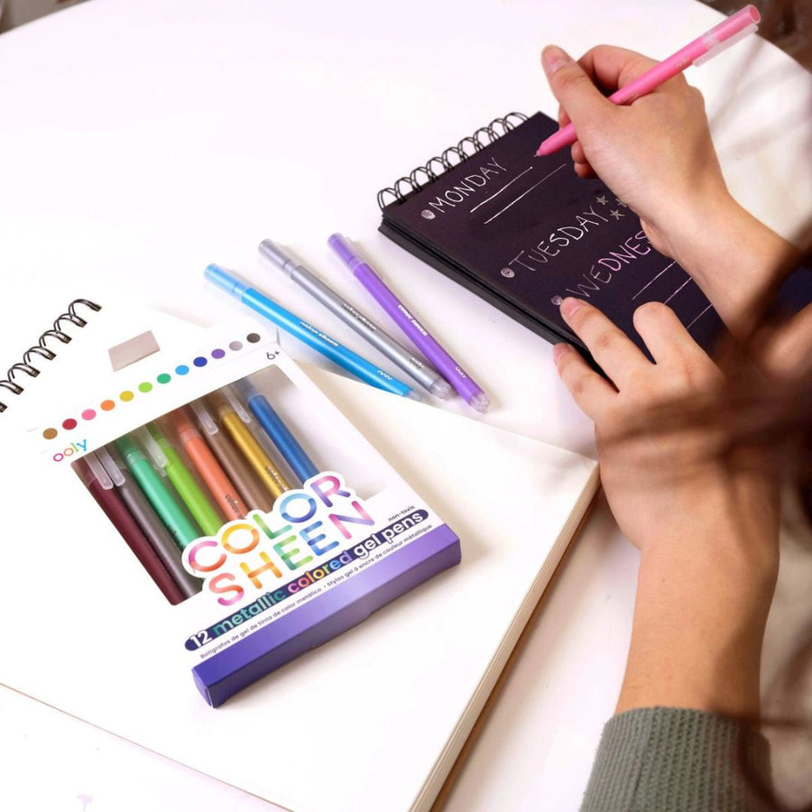 Ooly Colour Sheen Metallic Gel Pens - Set of 12 - Ooly