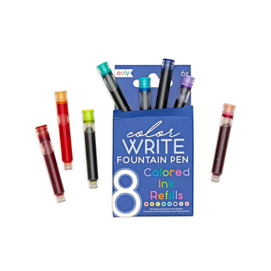 Ooly Colour Write Coloured Fountain Pen Ink Cartridges - Ooly