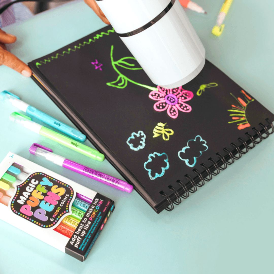 Ooly Magic Puffy Neon Pens - Set of 6 - Ooly
