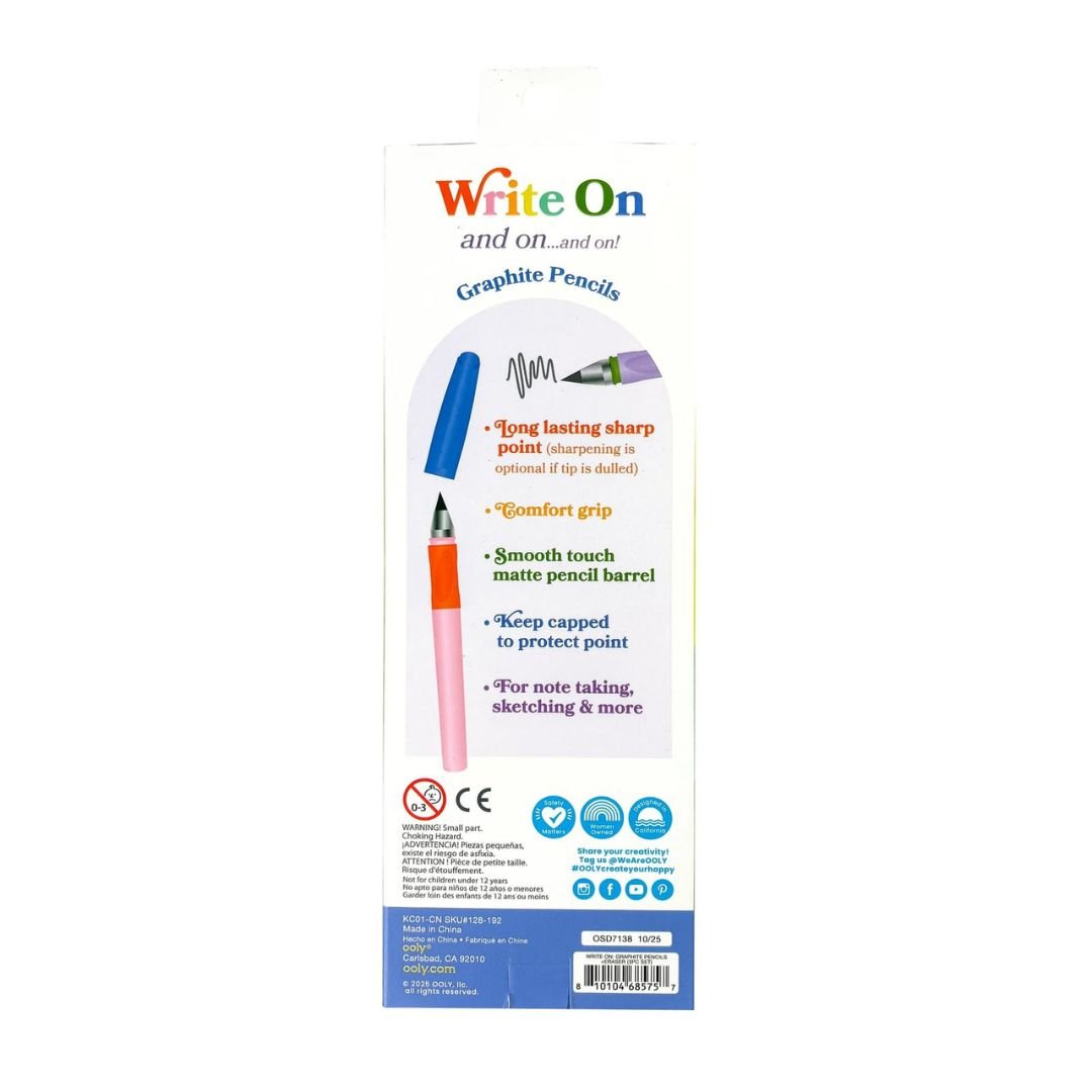 Ooly Write On: Graphite Pencils & Eraser - Ooly
