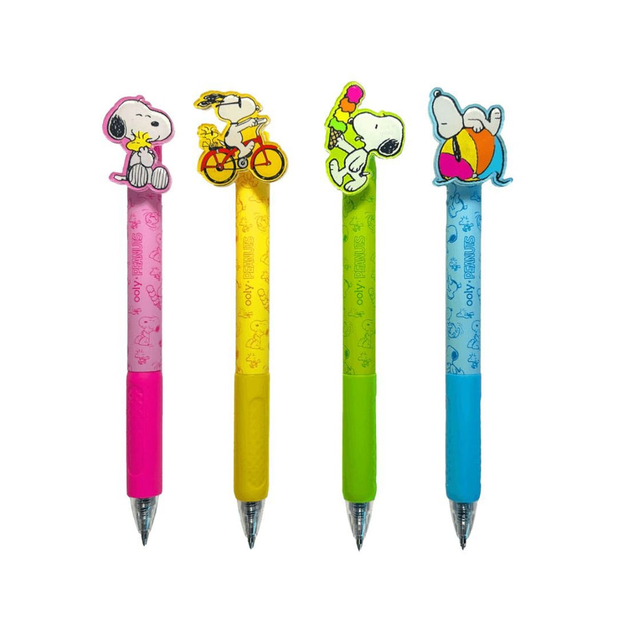 Ooly x Peanuts: Black Ink Retractable Gel Pens Set of 4 - Ooly