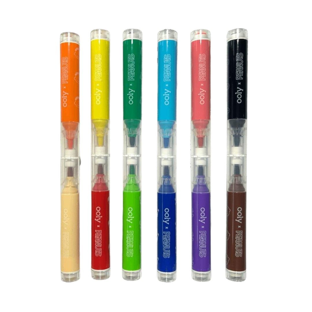 Ooly x Peanuts: Double - Ended Brush & Stamp Markers - Ooly