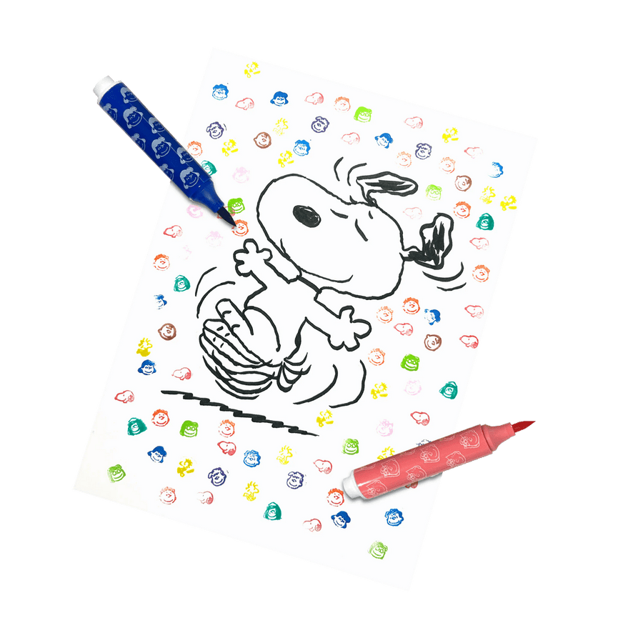 Ooly x Peanuts: Double - Ended Brush & Stamp Markers - Ooly