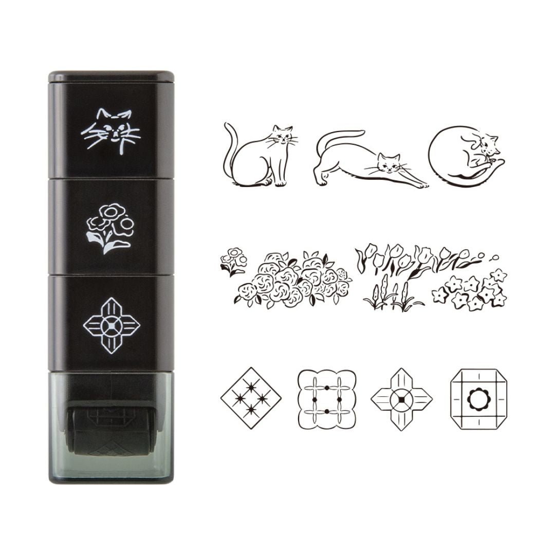 Paintable Stamp Roller - Cat & Landscape