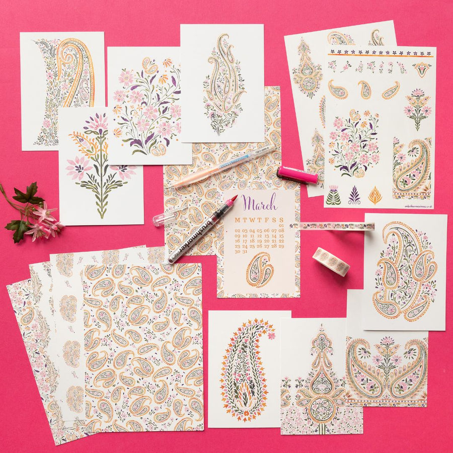 Paisley Stationery Rowan Berry Box - Under the Rowan Trees