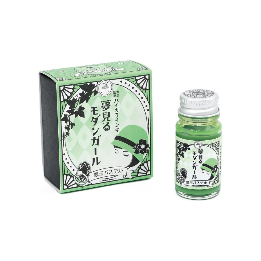 Pastel Calligraphy Inks - Taisho Roman Haikara Dreaming Modern Girl - Jade - Teranishi Guitar