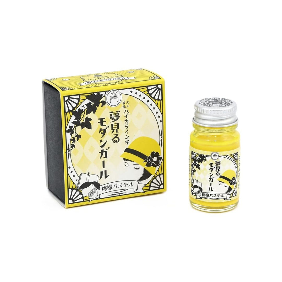 Pastel Calligraphy Inks - Taisho Roman Haikara Dreaming Modern Girl - Lemon - Teranishi Guitar