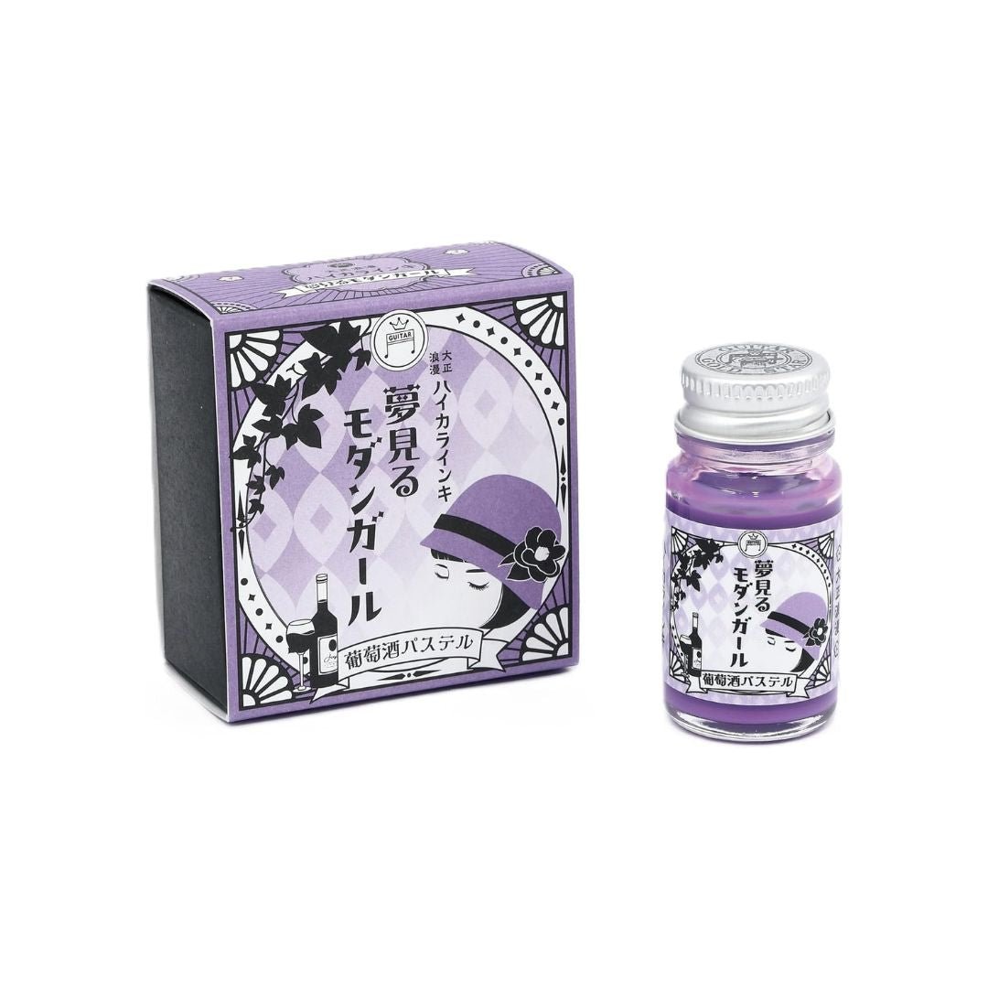 Pastel Calligraphy Inks - Taisho Roman Haikara Dreaming Modern Girl - Wine - Teranishi Guitar