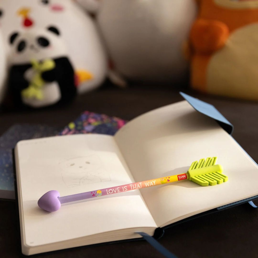 Pencil with two Scented Erasers - Go Cupid! - Legami