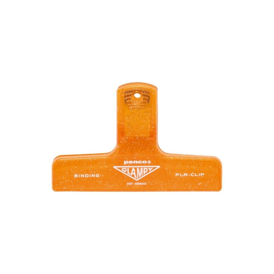 Penco Glitter Plastic Clampy Clip - Orange - Penco