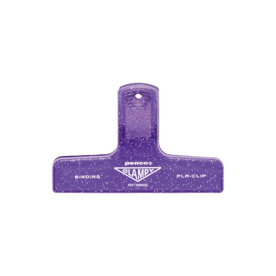 Penco Glitter Plastic Clampy Clip - Purple - Penco