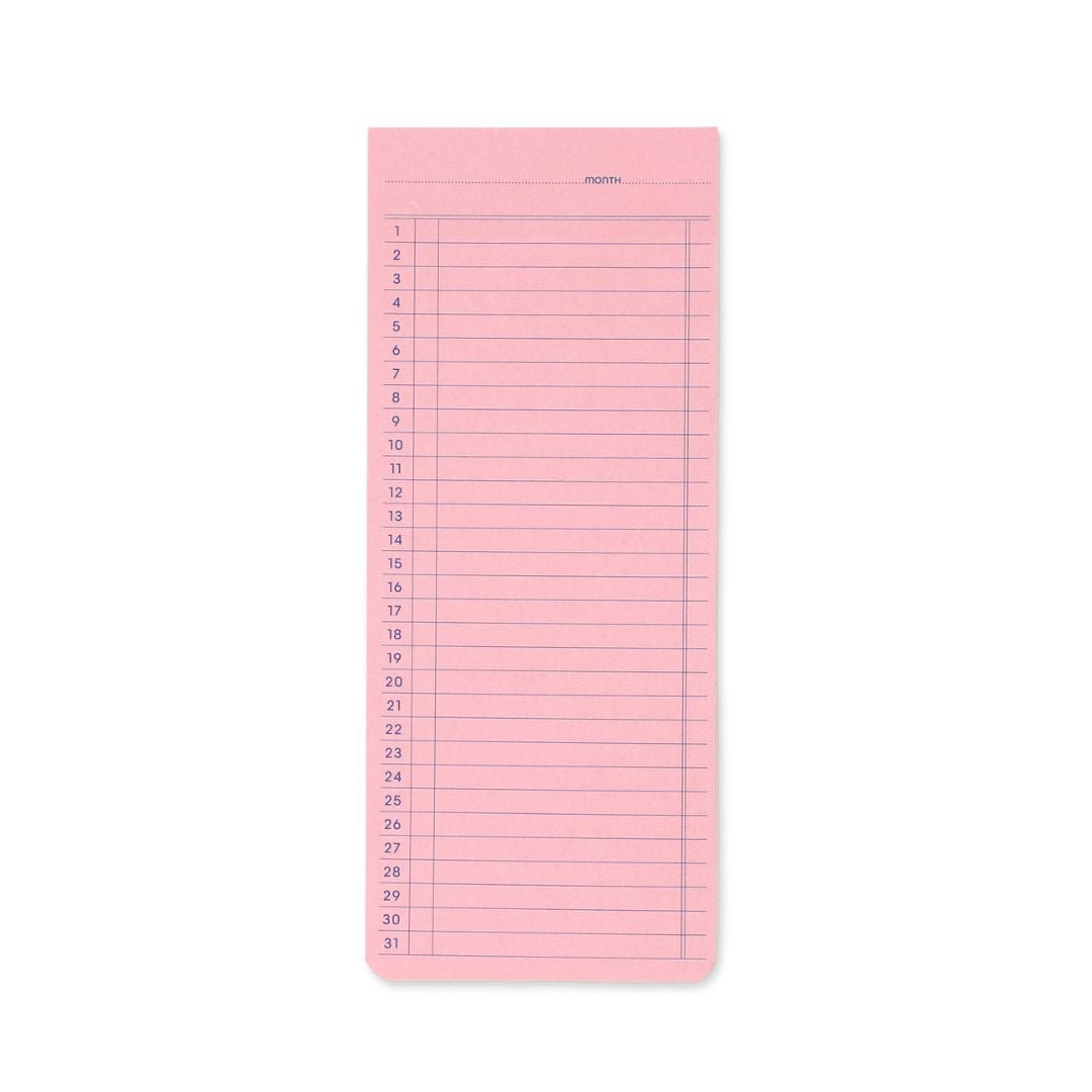 Penco Sticky Memo Pad Monthly - Pink - Penco