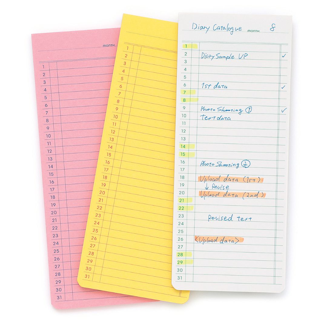 Penco Sticky Memo Pad Monthly - Yellow - Penco
