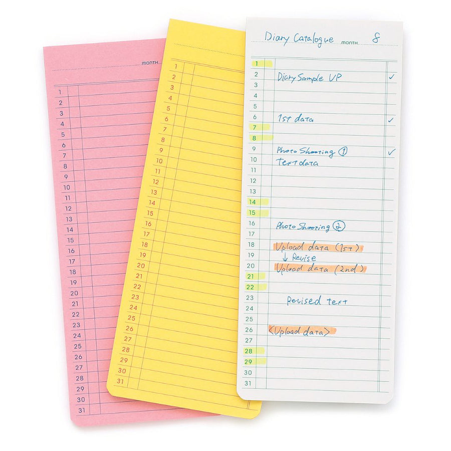 Penco Sticky Memo Pad Monthly - Yellow - Penco