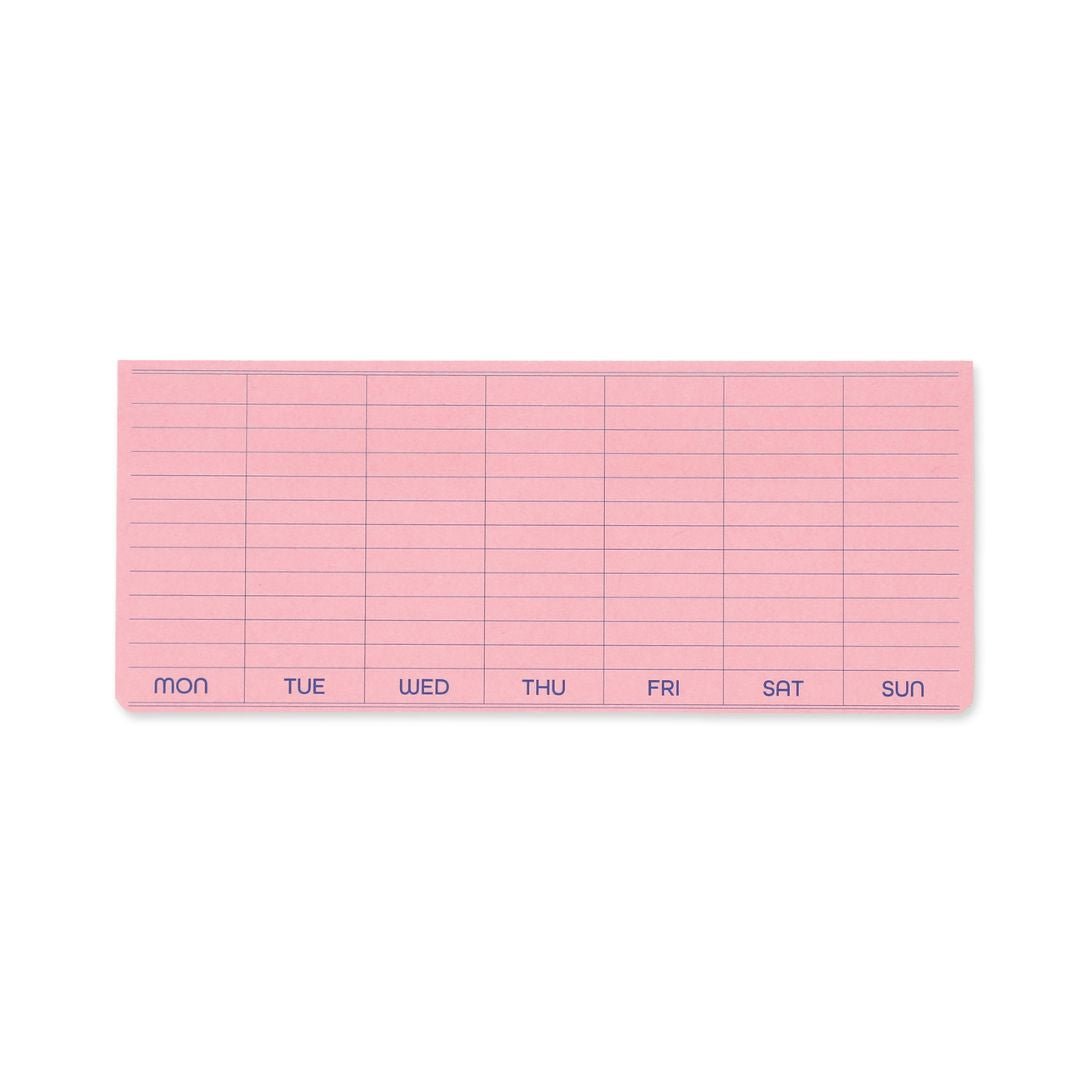 Penco Sticky Memo Pad Weekly - Pink - Penco
