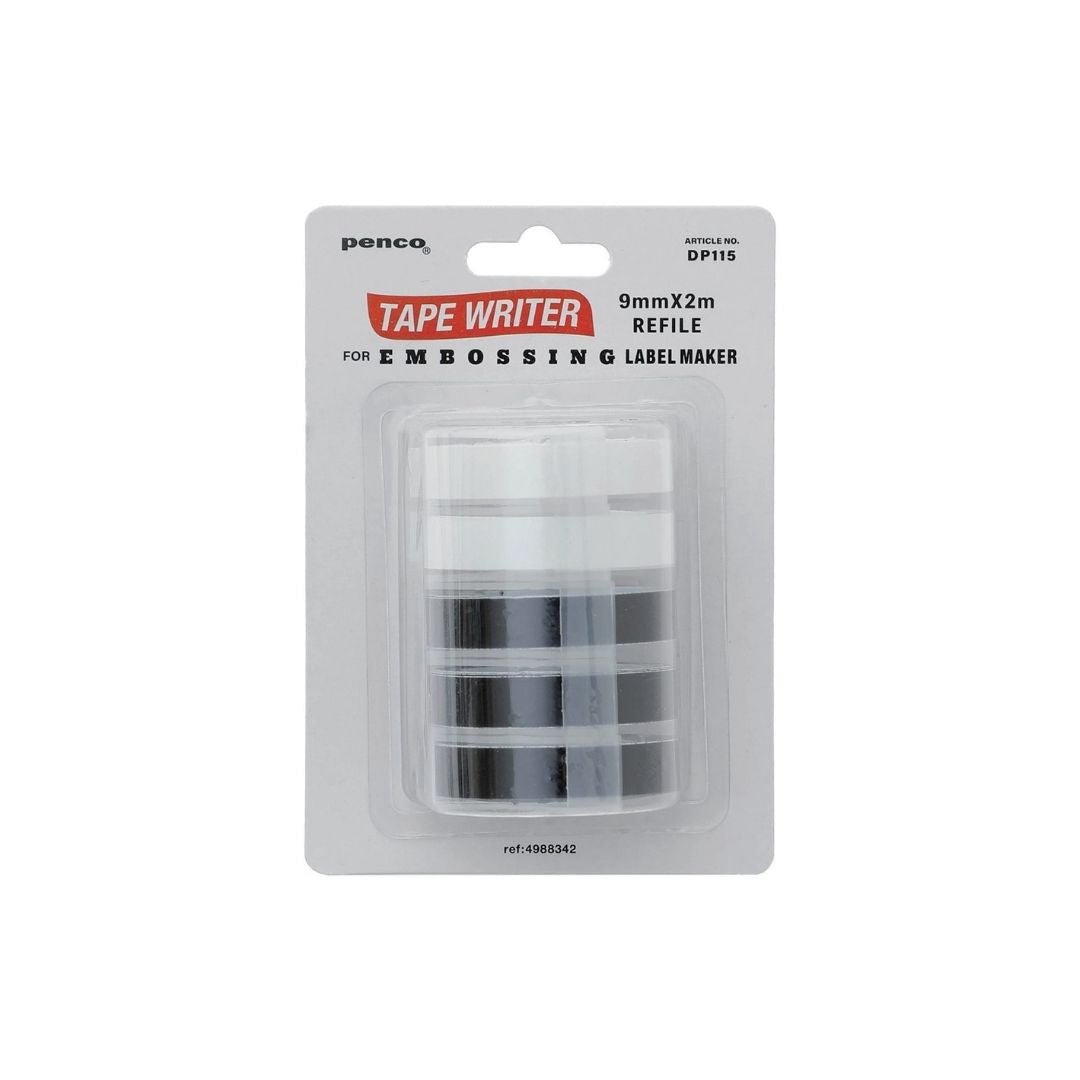 Penco Tape Writer Refills - Black White - Penco