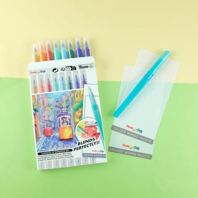 Pentel Brush Sign Pen Twin Expressive Set - Landscape - Pentel