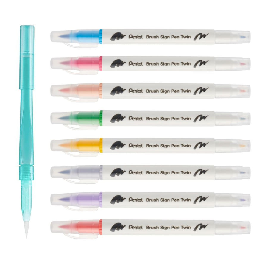 Pentel Brush Sign Pen Twin Expressive Set - Manga - Pentel