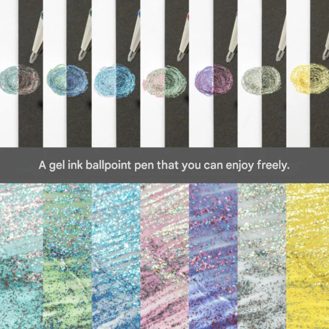 Pentel Dual Metallic Gel Pens Set of 14 Fantasy and Original Colours - Pentel