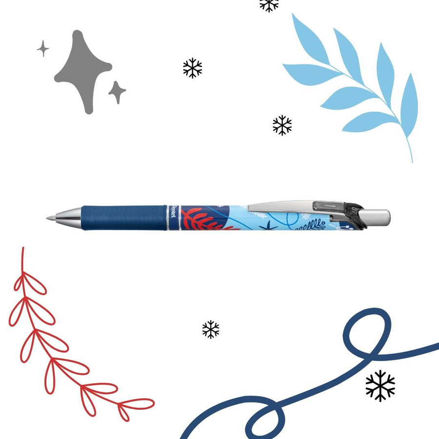 Pentel EnerGel Retractable Winter Limited Edition - Blue - Pentel