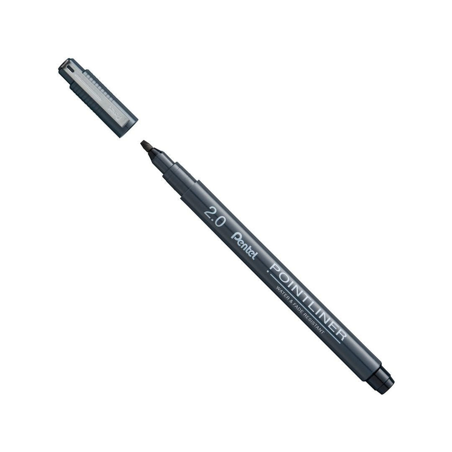 Pentel Pointliner Black S20P-Pens-Pentel-0.03mm