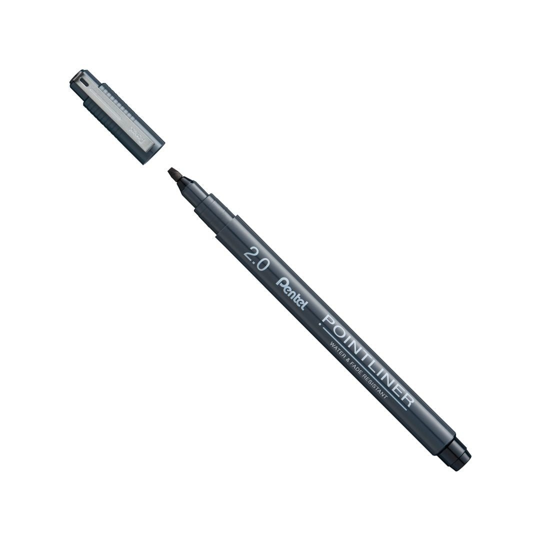 Pentel Pointliner Black S20P-Pens-Pentel-2mm