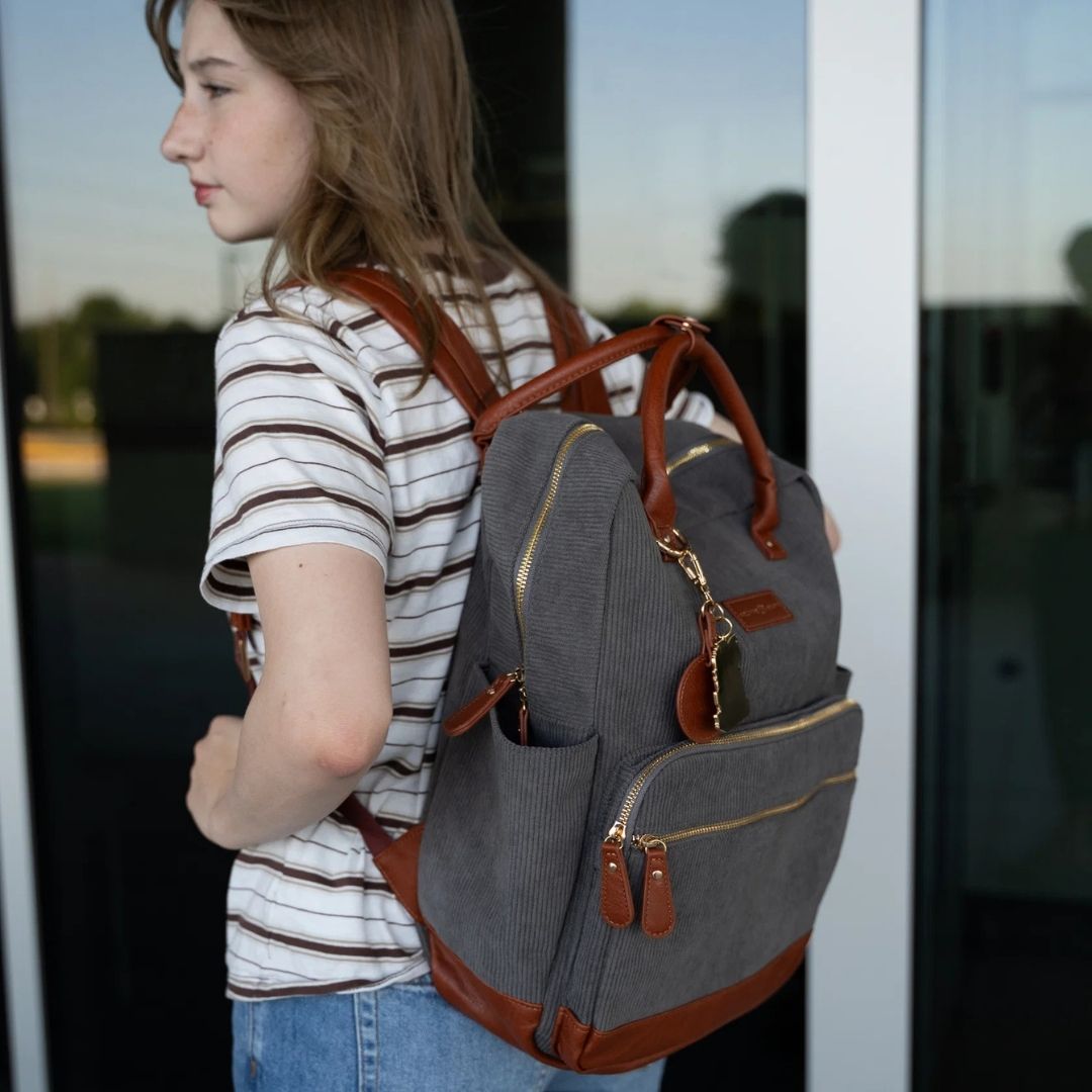Quiet Corners Backpack Grey - Archer & Olive