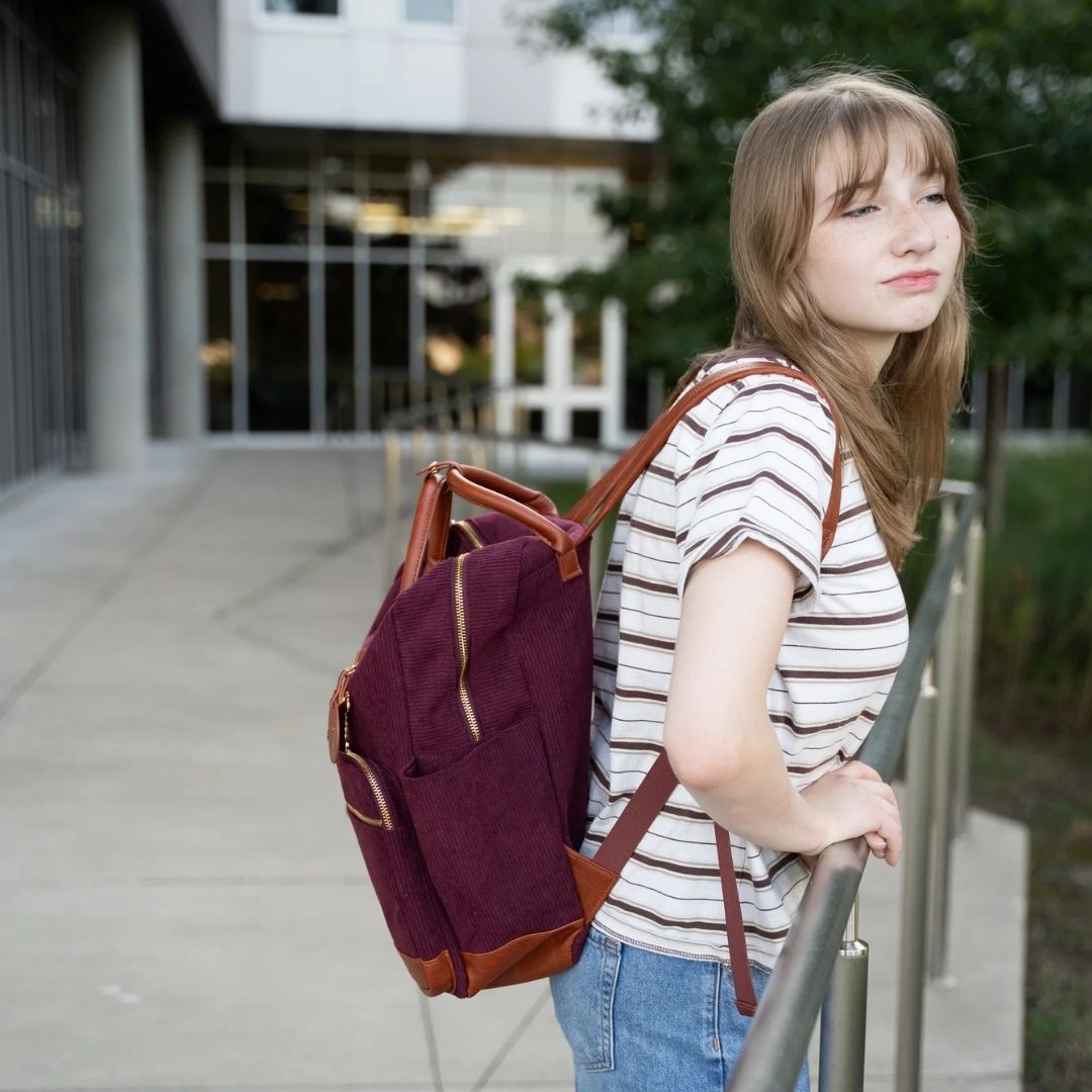 Quiet Corners Backpack Maroon - Archer & Olive