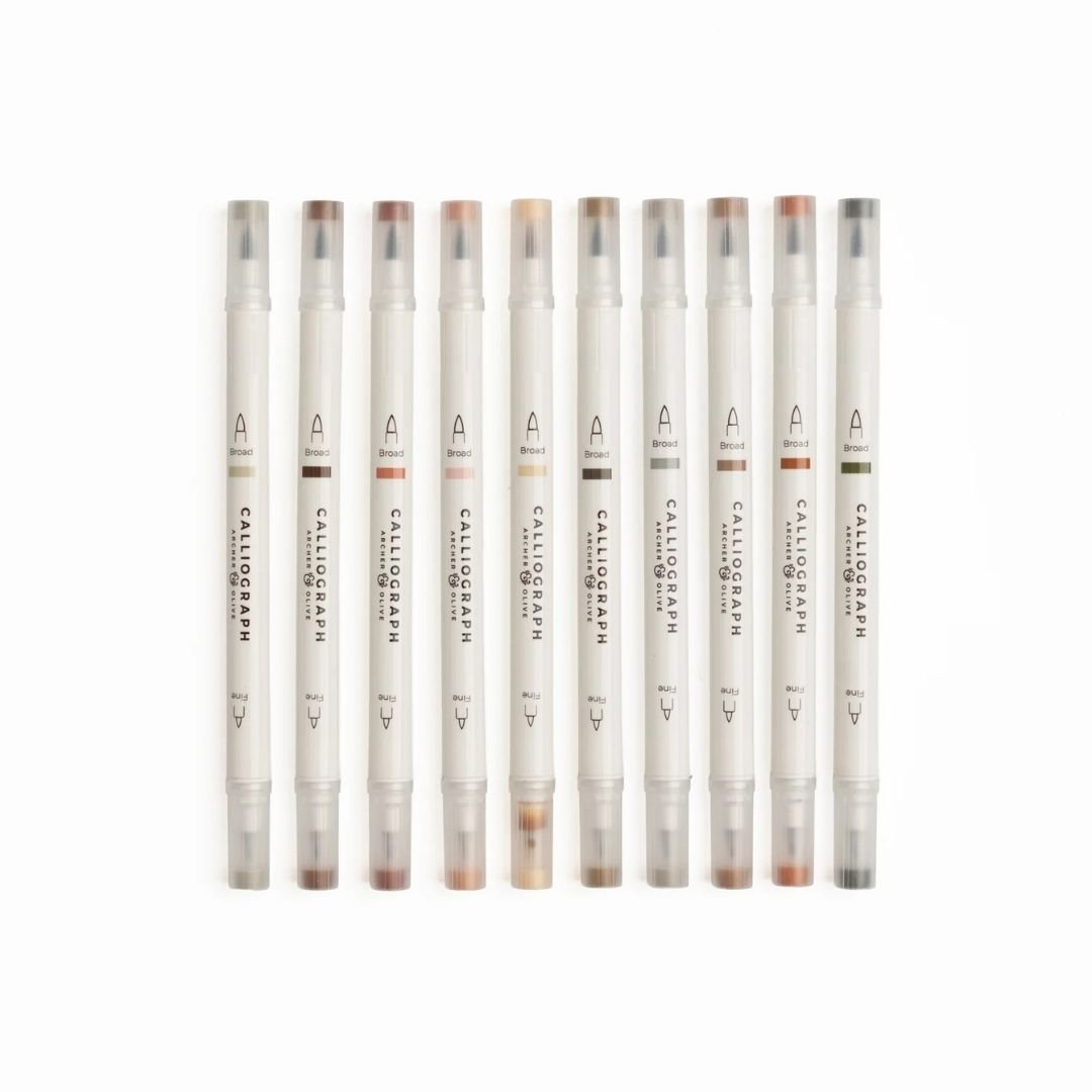 Quiet Corners Calliograph Pens Set of 10 - Archer & Olive