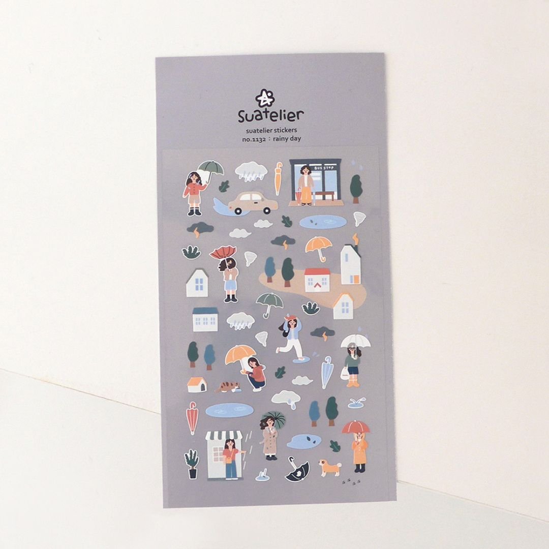 Rainy Day 1132 Suatelier Daily Deco Stickers - Suatelier