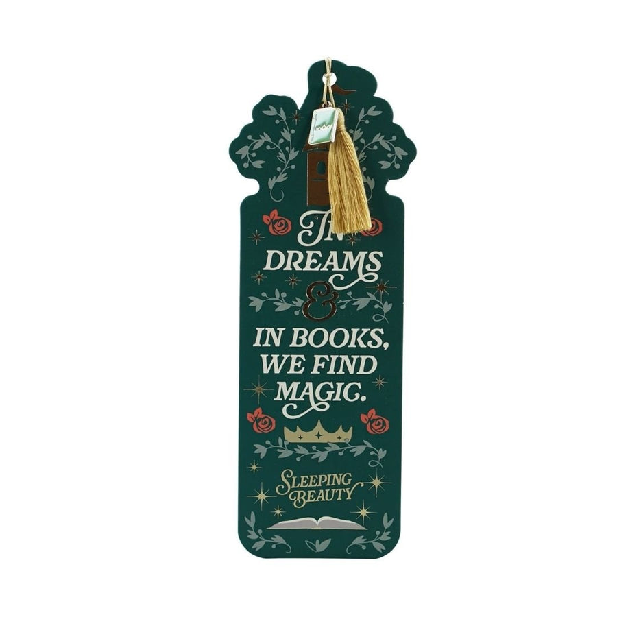 Sleeping Beauty Bookmark with Tassel and Charm - Half Moon Bay