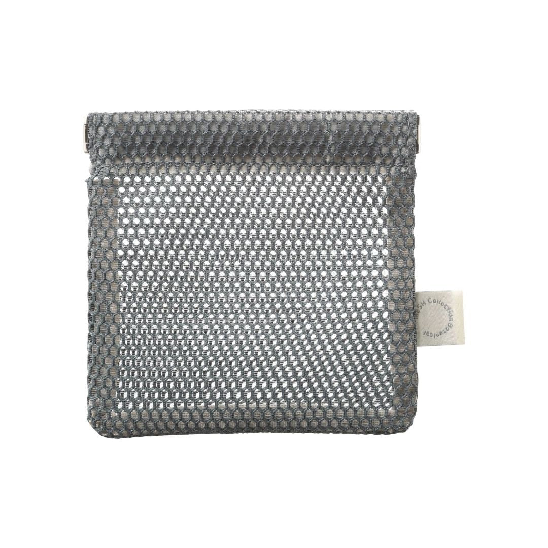 Spring Frame Mesh Pouch - Stone Grey - Mark's Inc.