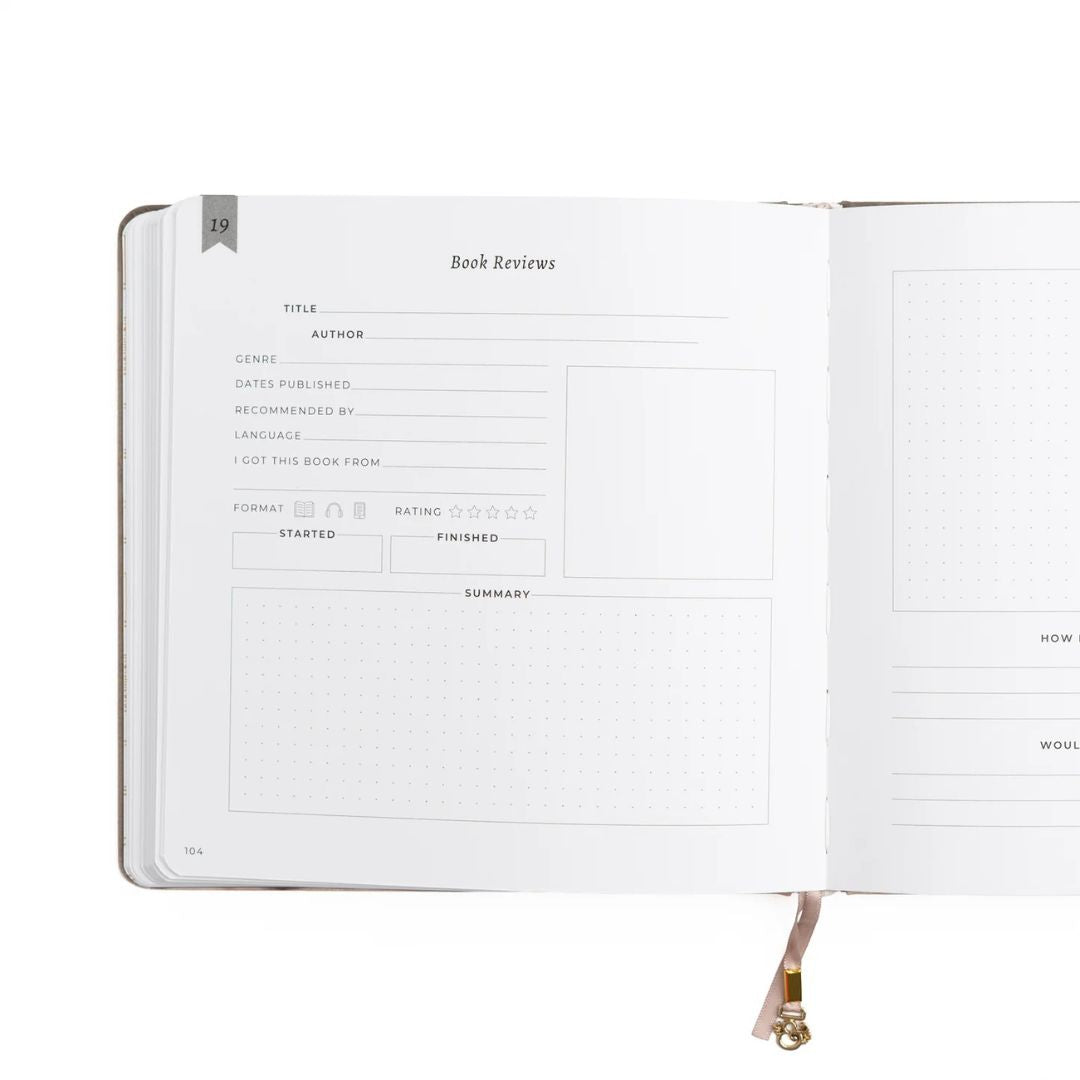 Square Reading Journal Vintage Library in Lilac Archer & Olive - Archer & Olive