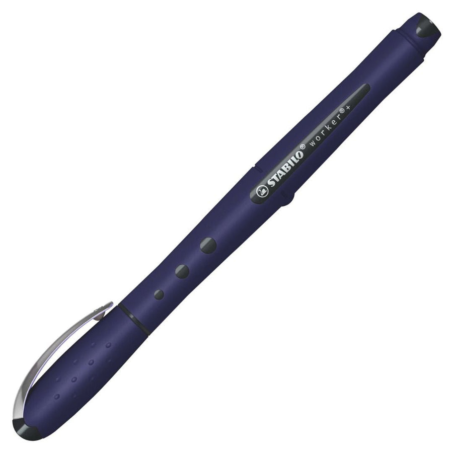 STABILO Worker+ Wildflower Rollerball Pens with Blue Ink - Prussian Blue - Stabilo