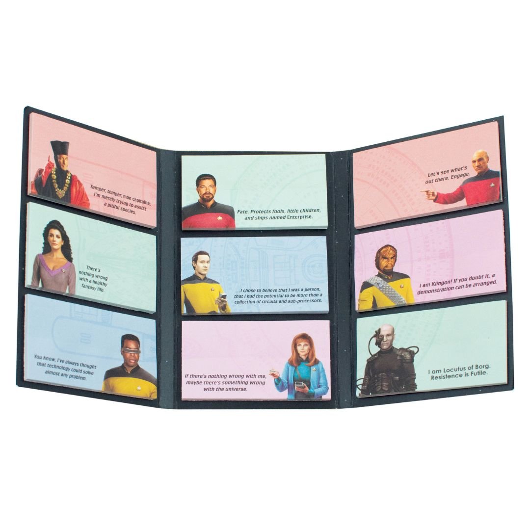 Star Trek: The Next Generation Sticky Notes Tri-Fold - The Unemployed Philosophers Guild