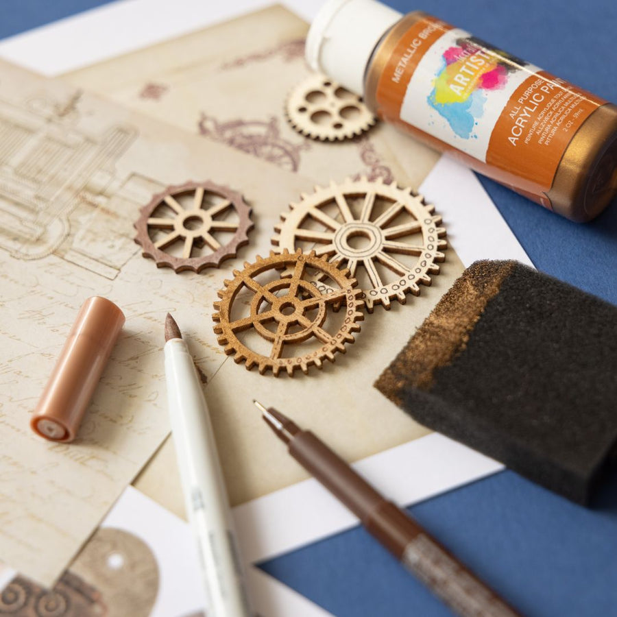 Steampunk Junk Journaling Stationery Gift Box - Under the Rowan Trees