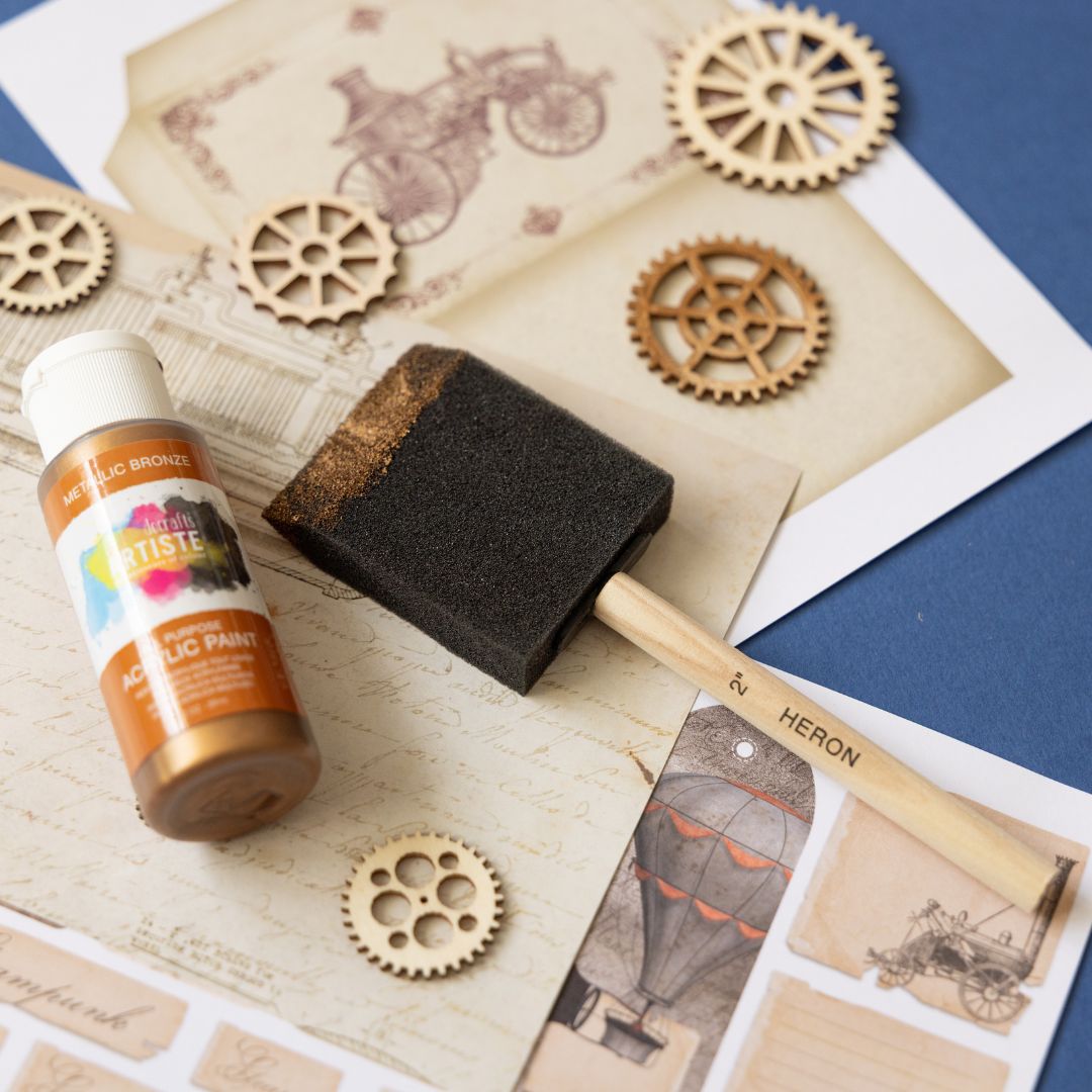 Steampunk Junk Journaling Stationery Gift Box - Under the Rowan Trees