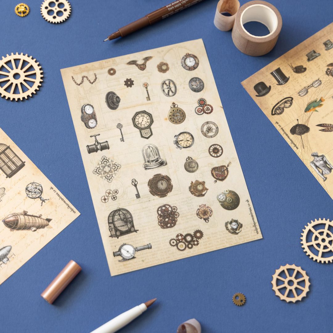 Steampunk Junk Journaling Stationery Gift Box - Under the Rowan Trees