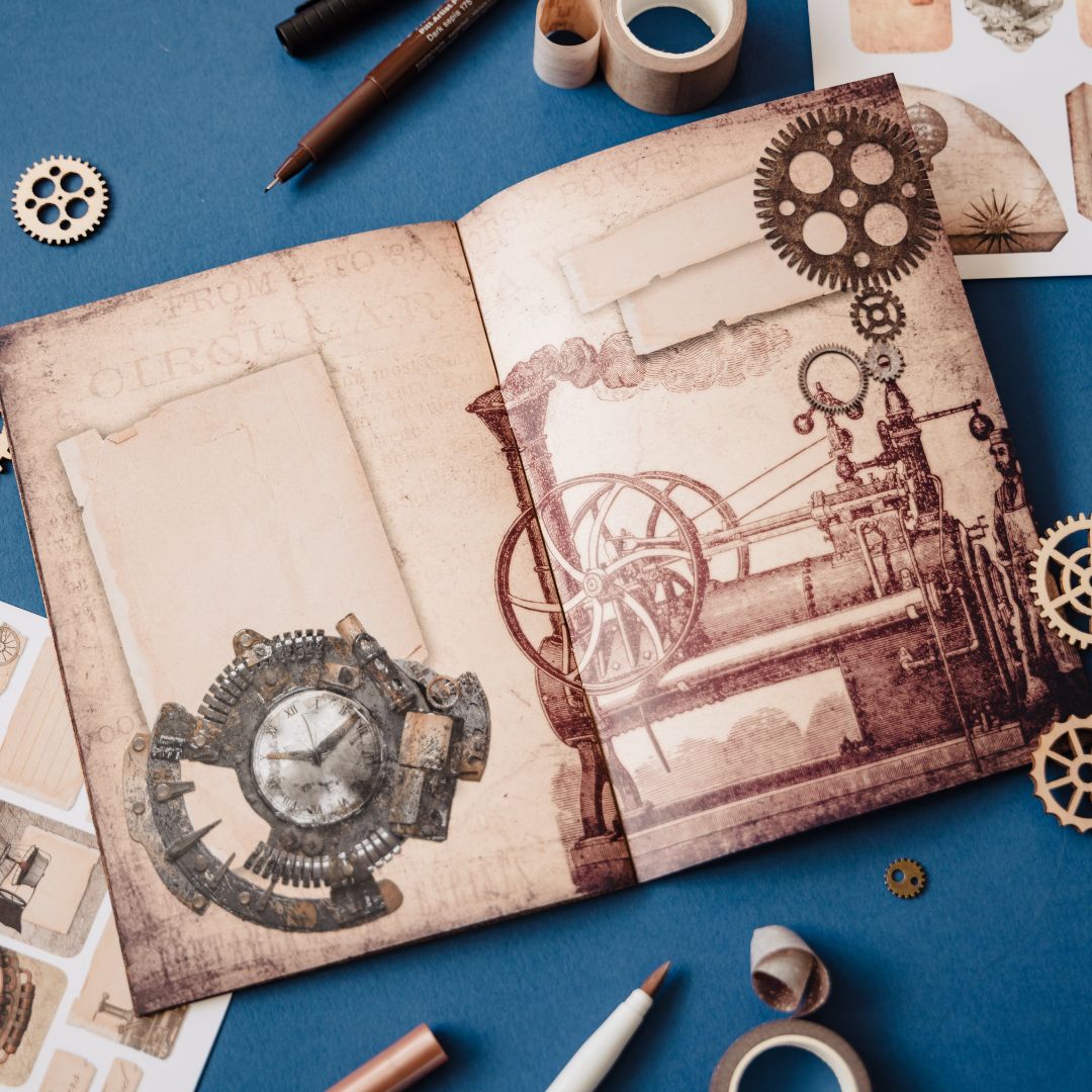 Steampunk Junk Journaling Stationery Gift Box - Under the Rowan Trees