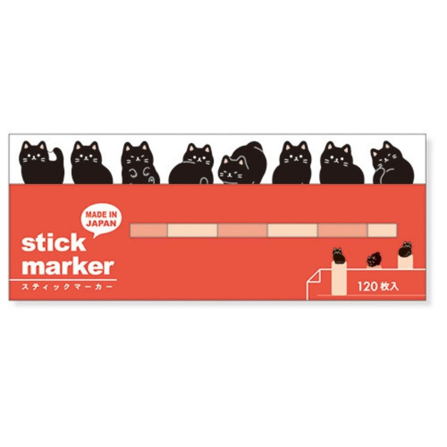 Stick Marker - Japanese Page Markers - Black Cat - Mind Wave