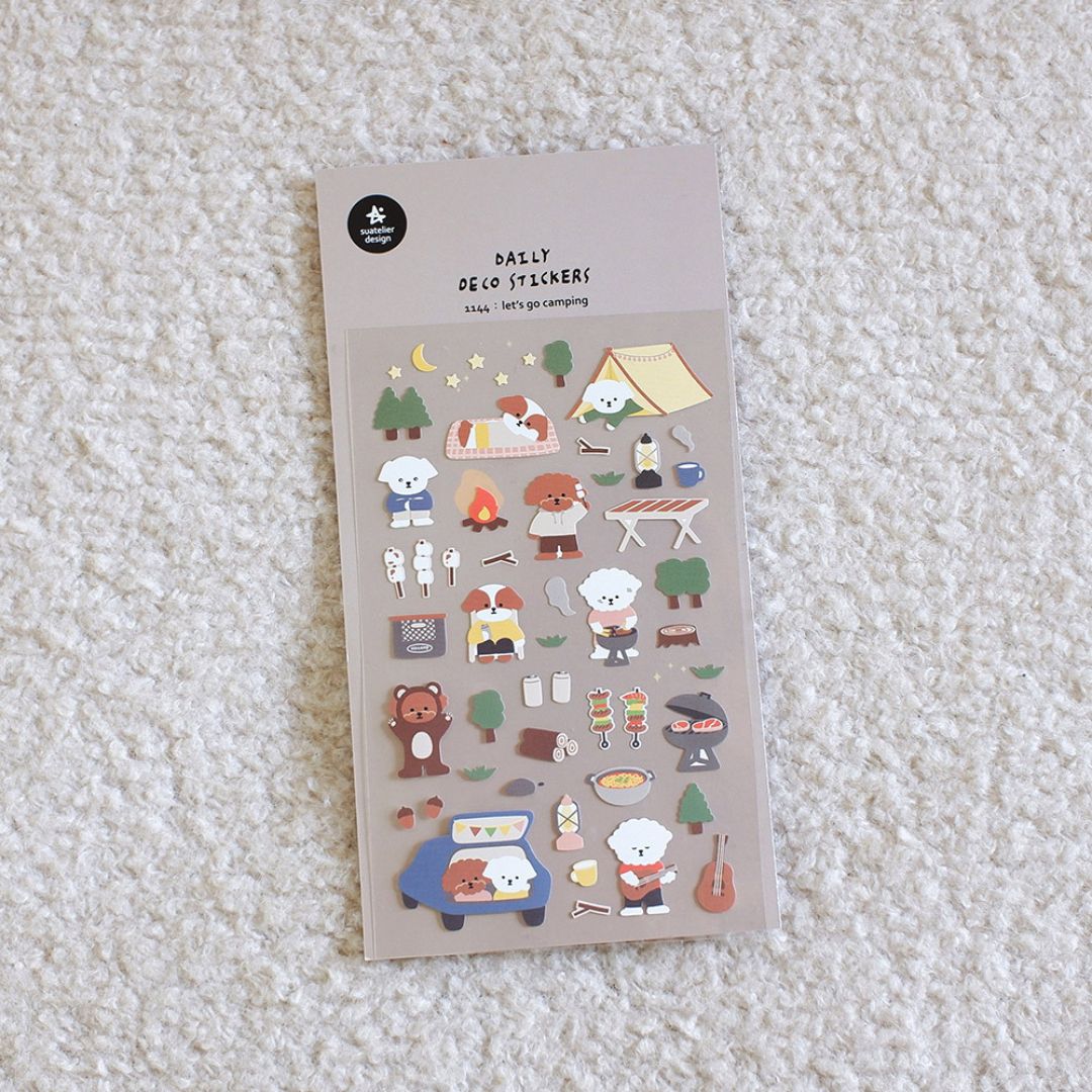 Suatelier Stickers Daily Deco 1144 Let's Go Camping - Suatelier