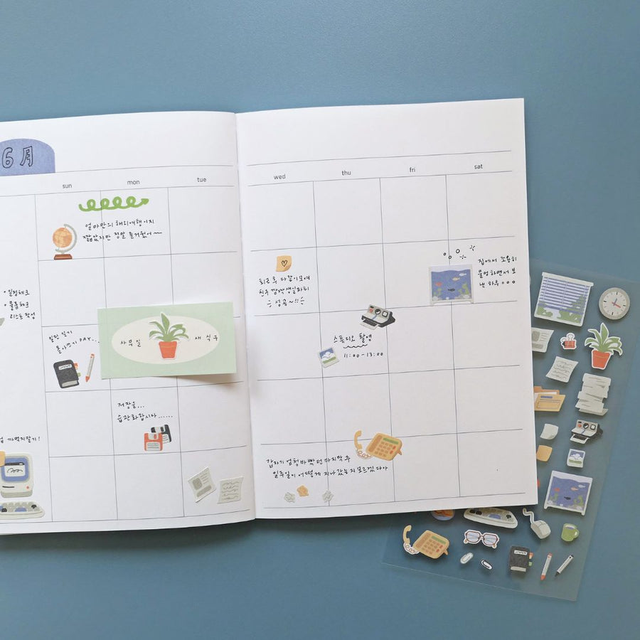 Suatelier Stickers Daily Deco 1174 Retro Office - Suatelier