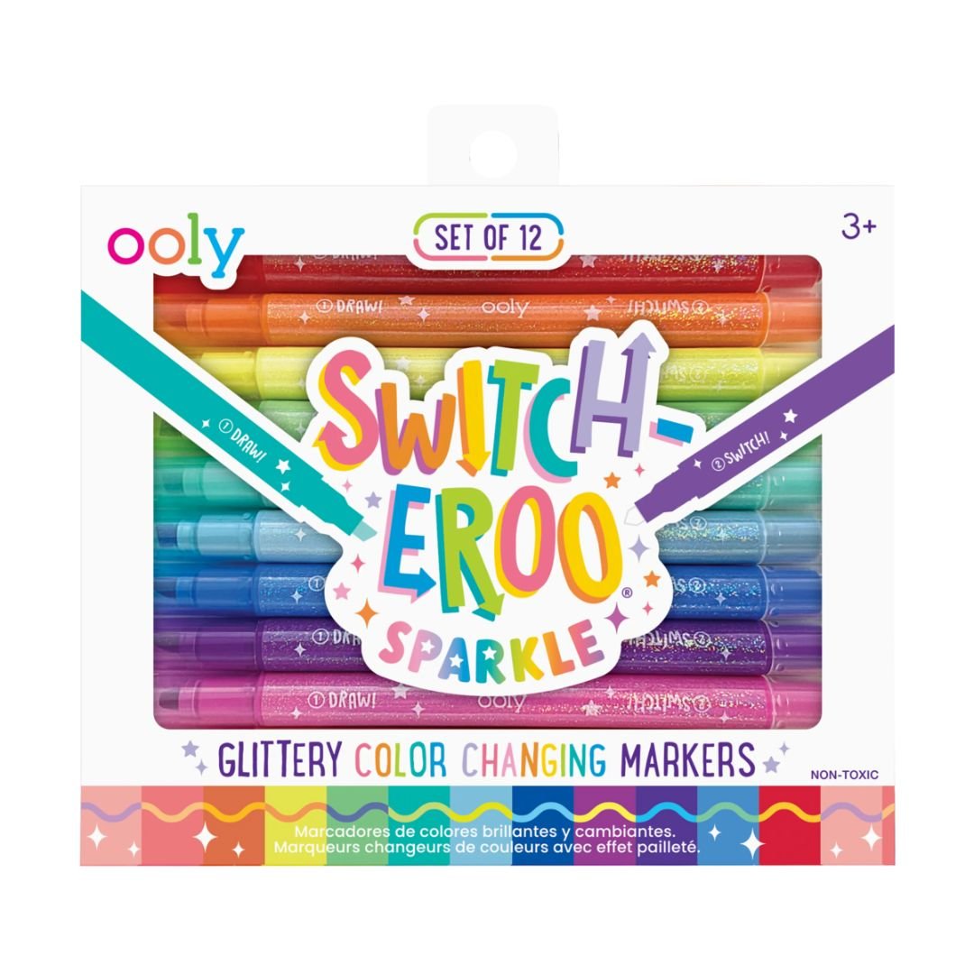 Switch - eroo! Sparkle Glittery Colour - Changing Markers - Set of 12 - Ooly