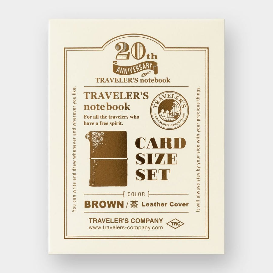 TRAVELER'S notebook 20th Anniversary Card Size Set Brown - TRAVELER'S COMPANY