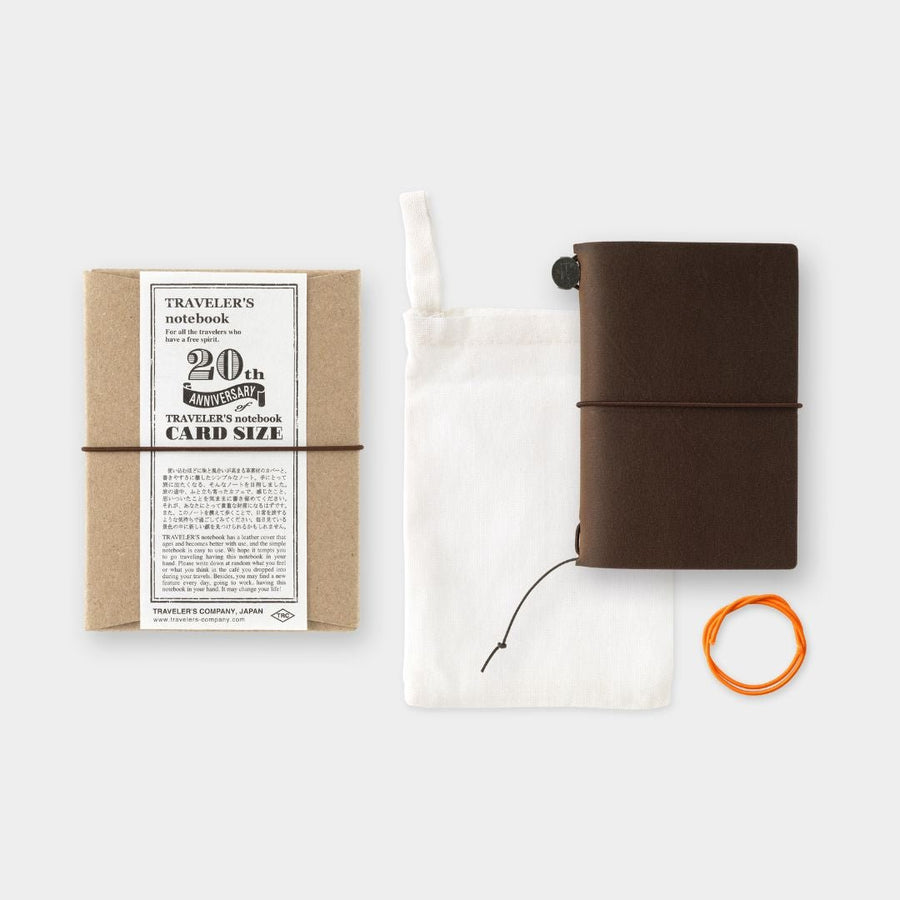TRAVELER'S notebook 20th Anniversary Card Size Set Brown - TRAVELER'S COMPANY