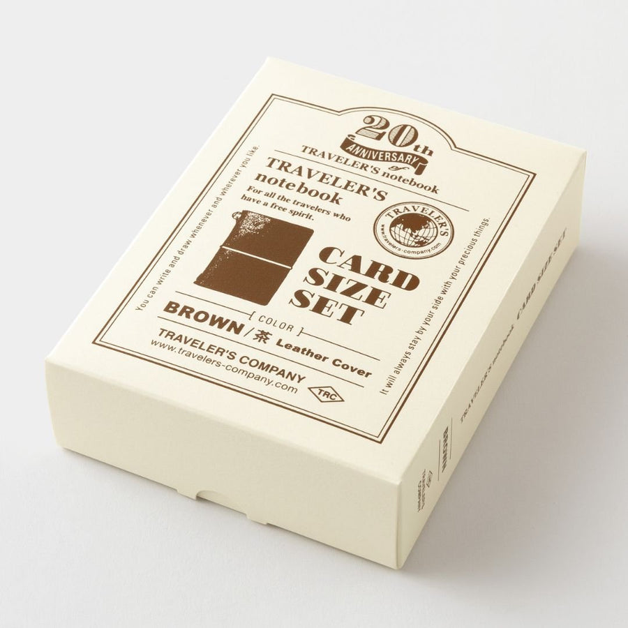 TRAVELER'S notebook 20th Anniversary Card Size Set Brown - TRAVELER'S COMPANY