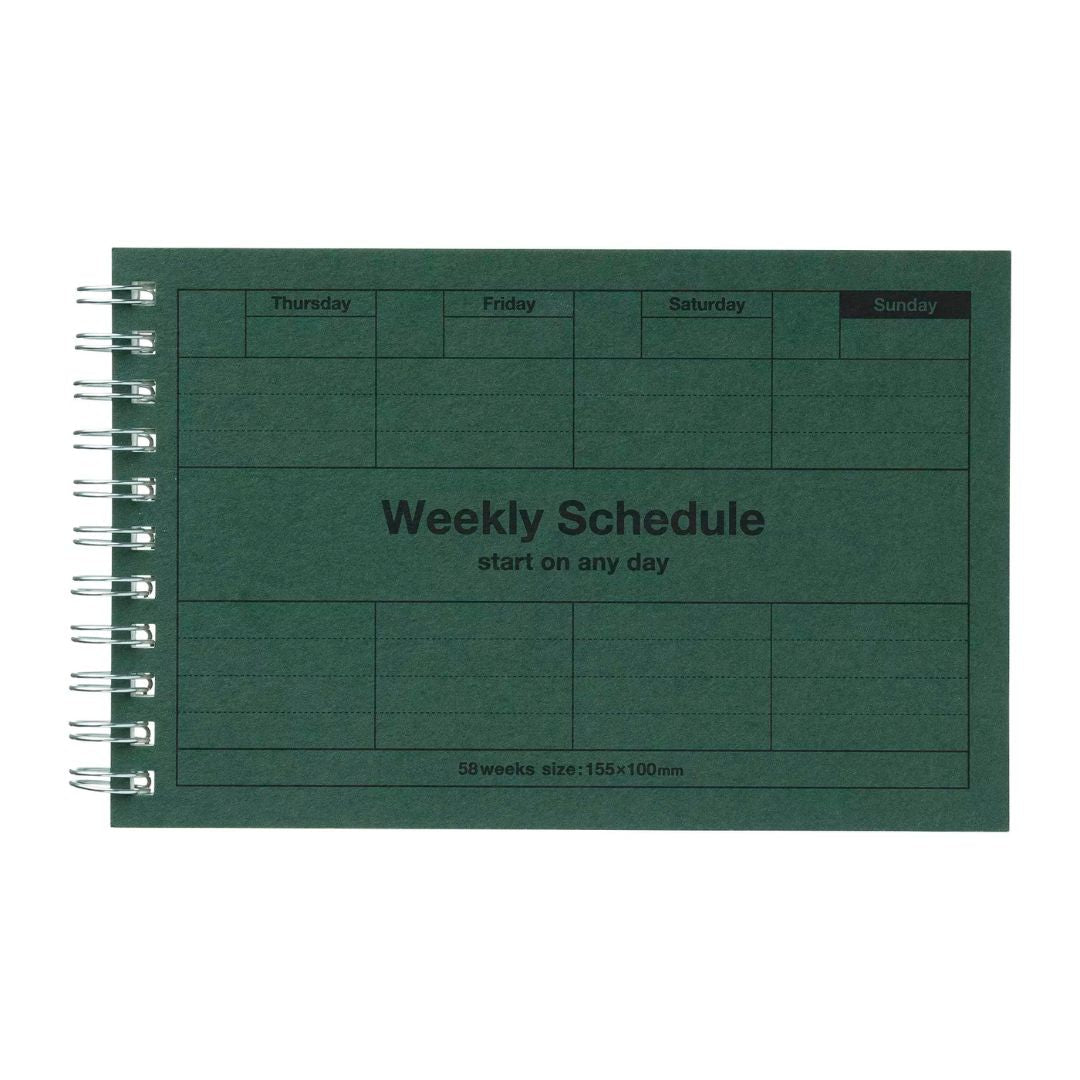 Undated Weekly Schedule - Mark's Tokyo - Dark Green - Mark's Inc.