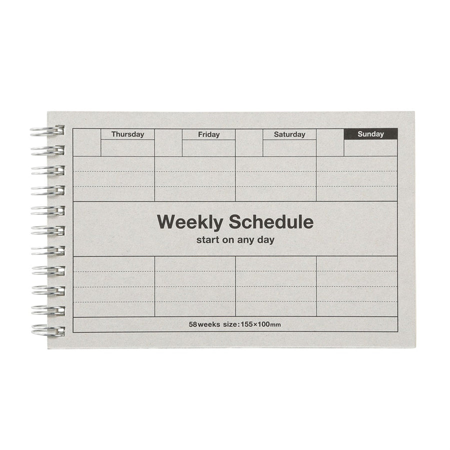 Undated Weekly Schedule - Mark's Tokyo - Grey - Mark's Inc.